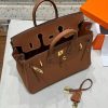 Luxury Handmade  brown gold buckle