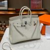 Luxury Handmade  leather handbag, 25CM long White