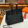 Luxury Handmade  leather handbag, 25CM long Black