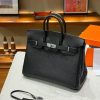 Luxury Handmade  leather handbag, 25CM long Black