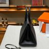 Luxury Handmade  leather handbag, 25CM long Black