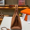 Luxury Handmade  leather handbag, 25CM long Brown