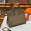 Luxury Handmade  leather handbag, 25CM long Gray