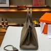 Luxury Handmade  leather handbag, 25CM long Gray