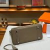 Luxury Handmade  leather handbag, 25CM long Gray