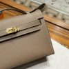 Grey Gold Handmade grainy leather bag
