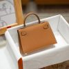 Brown Gold Handcrafted palmprint leather bag
