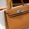 Brown Gold Handcrafted palmprint leather bag