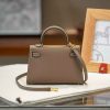 Grey Gold Handcrafted palmprint leather bag