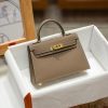 Grey Gold Handcrafted palmprint leather bag