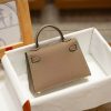 Grey Gold Handcrafted palmprint leather bag