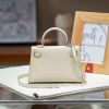 White  Gold Handcrafted palmprint leather bag