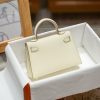 White  Gold Handcrafted palmprint leather bag