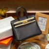Luxury Handmade  leather handbag, 30CM long  black