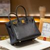 Luxury Handmade  leather handbag, 30CM long  black