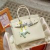 Luxury Handmade  leather handbag, 30CM long white