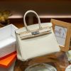 Luxury Handmade  leather handbag, 30CM long white