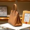 Luxury Handmade  leather handbag, 30CM long  Brown
