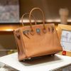 Luxury Handmade  leather handbag, 30CM long  Brown