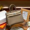 Luxury Handmade  leather handbag, 30CM long Gray