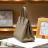 Luxury Handmade  leather handbag, 30CM long Gray