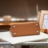 Luxury Handmade  leather handbg-28CM-Silver Brown