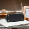 Luxury Handmade  leather handbg-28CM-Gold Black