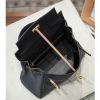 Luxury Handmade  leather handbg-28CM-Gold Black