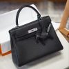 Luxury Handmade handbg-28CM-Silver Black