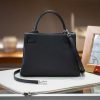 Luxury Handmade handbg-28CM-Silver Black