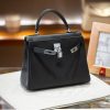 Luxury Handmade handbg-28CM-Silver Black