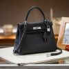 Luxury Handmade handbg-28CM-Silver Black