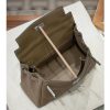 Luxury Handmade leather handbg-28CM-Silver Gray