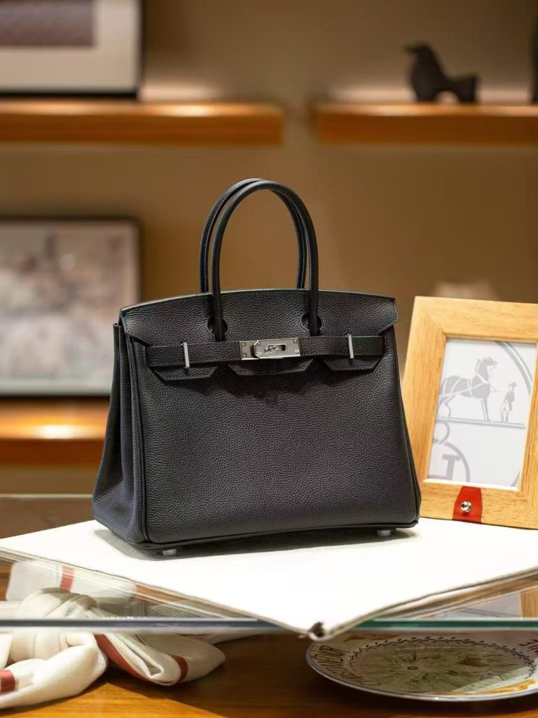 Luxury Handmade  leather handbag, 30CM long  Brown
