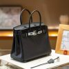 Luxury Handmade leather handbag, 30CM long black