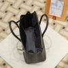 Luxury Handmade leather handbag, 30CM long black